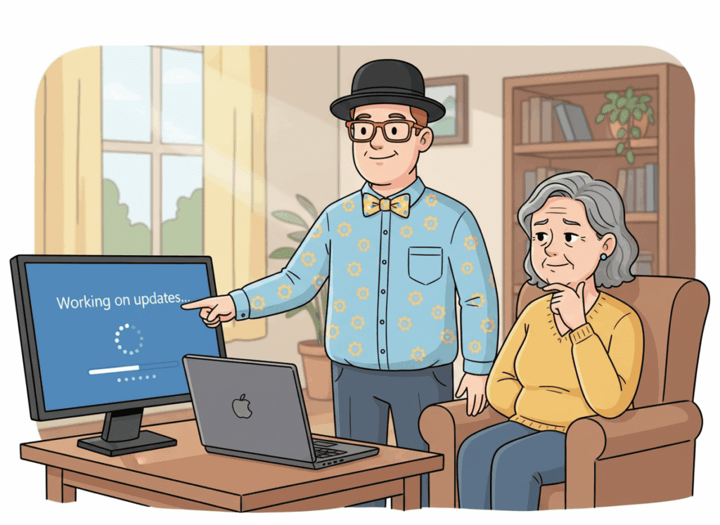 Windows update causing problems on a home computer in Lethbridge