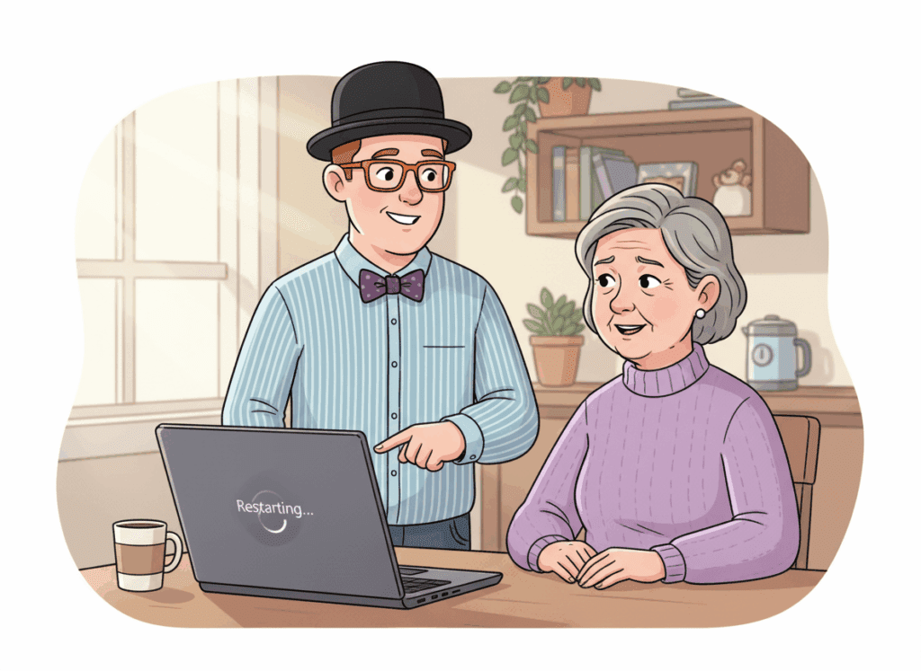 Computer restarting unexpectedly on a home computer in Lethbridge